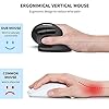 TECKNET-Ergonomic-Rechargeable-Mouse-24G-Wireless-Vertical-Mouse-with-5-Adjustable-DPI-8001200160020002400-for-Computer-Laptop-Black TECKNET Ergonomic Rechargeable Mouse, 2.4G Wireless Vertical Mouse with 5 Adjustable DPI (800/1200/1600/2000/2400) for…