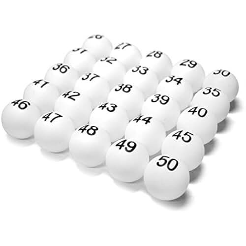 numbered raffle balls