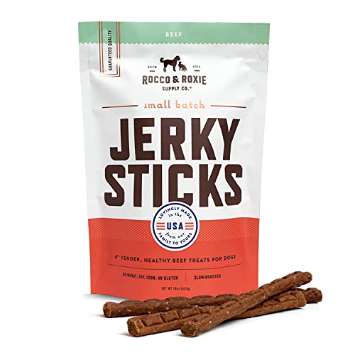 Rocco & Roxie Jerky Dog Treats Made in USA Healthy Treats for Potty
