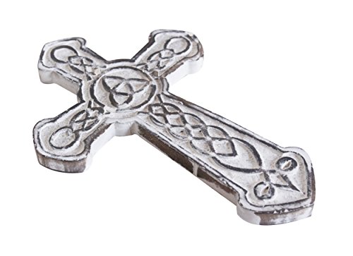 The StoreKing Wooden Decorative Wall Cross French Handmade Plaque Religious Altar Cross Home Living Room Home Decor (Design6)