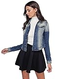MBE Women's Long Sleeve Classic Stretchy Denim Jacket