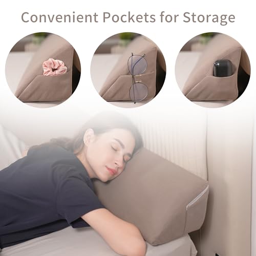 Aurako Cal King Size Bed Wedge Pillow Headboard Pillow Mattress Wedge