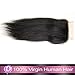 Brazilian Straight Hair 4 Bundles With a Free Part Lace Closure 100% Unprocessed Human Hair Bundles Natural Color