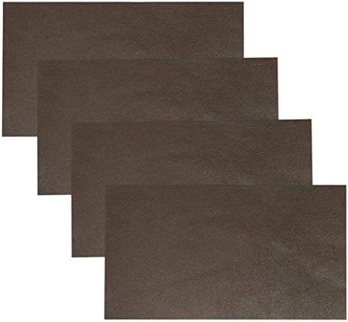 Adhesive Back Leather Repair Patch for Car Seat Couch Jackets Handbags 4x8 Inches, Pack of 4 (Brown)