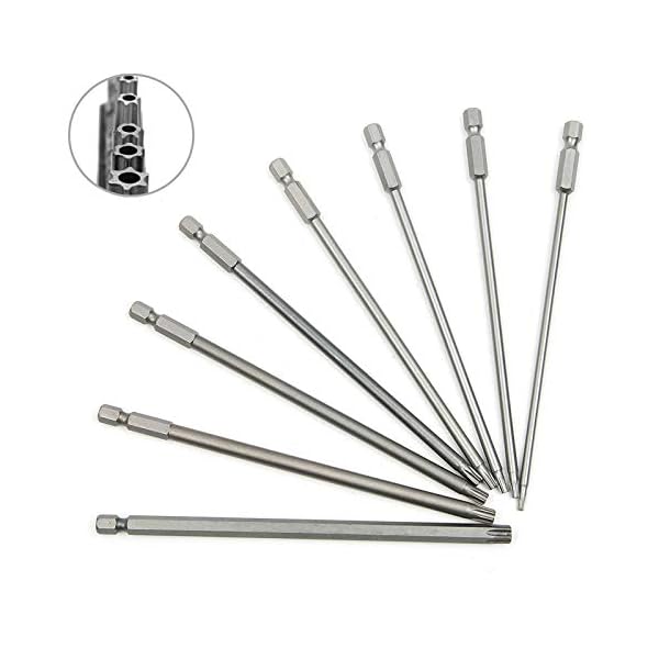 JTENG 8 StÃ¼ck 150mm Torx Bits Schraubendreher Set Extra lang und magnetisch T8-T40 1/4 Zoll Sechskant Schaft Elektrische Schraubendreher Werkzeuge