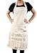 Suck UK | Cooking Guide Apron | Aprons For Women With Pockets | White Apron & Chef Apron | 100% Cotton Apron | Kitchen Accessories | Cooking Apron & Kitchen Apron | Cooking Gifts & Kitchen Gifts