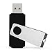 JUANWE USB Flash Drive 2GB 20 Pack Bulk USB 2.0 Thumb Drive with Swivel Design Memory Stick Data Storage Backup Photo Pen Drive，Black