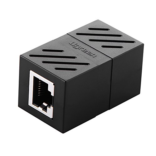 UGREEN RJ45 Coupler In-Line Coupler Cat7/Cat6/Cat5e Ethernet Cable Extender Adapter Female to Female (Black)