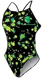 Nike Swim TFSS0001 Womens Splatter Cut-Out Tank, Green-20