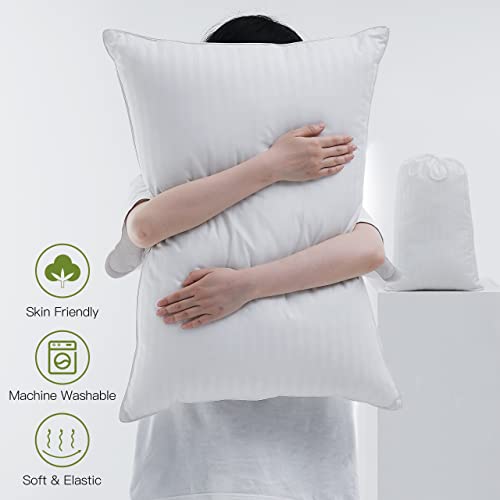 Acrafsman Adjustable Down Alternative Pillows,Plush Gel Bed Pillows for