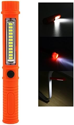 Flashlight,F1 COB LED Pocket Pen Light Inspection Work Light Magnetic Torch Flashlight (Orange)