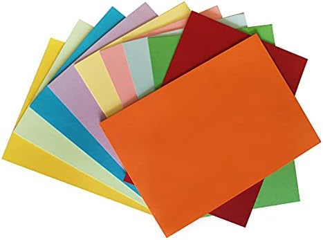 Färgat kort papper A4 180 GSM 10 blandade färger på 50 ark