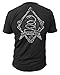 Don't Tread On Me Brand Black Viper Men's Vintage T-Shirt DTOM Clothing (Large)