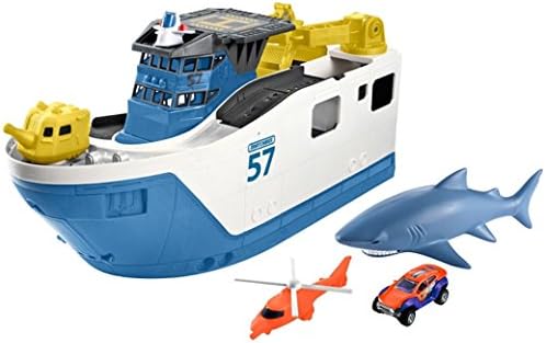 Amazon Com Matchbox Shark Ship Floats In Water And Rescue On Land Toys Games
