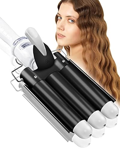 Barrel Curling Iron Wand Hair Crimper with LCD Temp Display