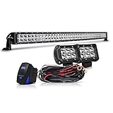 50 inch LED Light Bar TURBOSII 288W Flood Spot Combo Off Road Lights Led Work Light Bar + 4