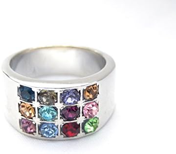 Hoshen Stones Ring 12 Bible Tribes of Israel Jerusalem Jewish Size-us 6.5/eur 17