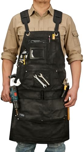 Amazon.com: QeeLink Woodworking Shop Apron with 10 Pockets FR