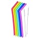 Reusable Straws - Big Reusable Silicone Drinking Straws with Cleaning Brushes for 30 oz Tumblers RTIC/Yeti, Extra Long Flexible Bendy Straw, BPA FREE - No Rubber Tast 6 Pcs