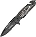 TAC Force TF-637 Series Assisted Opening Folding Knife, Black Half-Serrated Blade, 4-1/2-Inch Closed