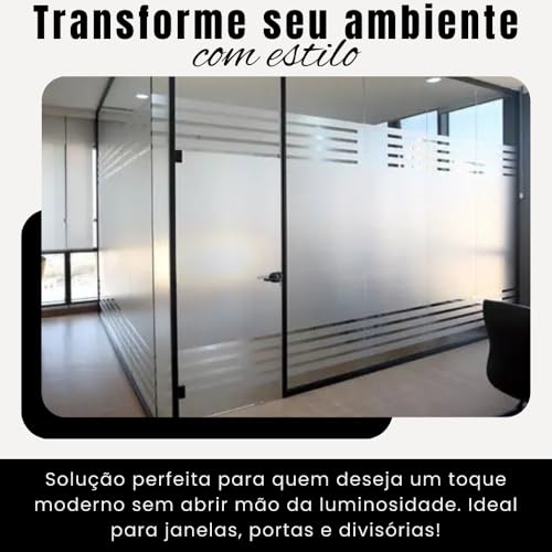 Película Adesiva Jateada Impermeável para Vidro 45cm x 5m – Adesivo Fosco de Privacidade para Janelas, Portas, Box - UpShop