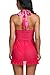 Avidlove Valentines Day Lingerie Women Nightwear Lace Babydoll Strap Chemise Halter Lingerie Rose Red