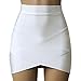 Weixinbuy Women Cross Dress Asymmetrical Hem Bodycon Mini Skirt