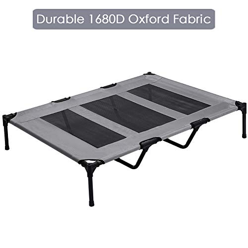 SUPERJARE XLarge Outdoor Dog Bed, Elevated Pet Cot with Canopy