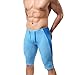 YiZYiF Men's Breathable Running Tights Bikini Stretch Workout Pants Blue Large