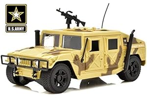 Lollipop United States Army Friction Powered Military Humvee Toy, 1:16 Scale Model Armored Car, Utility Vehicle w/Lights/Sounds