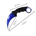 WeTop Karambit Knife, CS-GO for Hunting Camping Fishing Self Defenses and Field Survival, Stainless Steel Fixed Blade Tactical Knife with Sheath and Cord (Blue Sky).