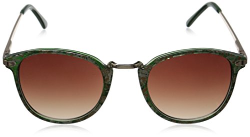 A.J. Morgan Castro Round Sunglasses, Green Floral, 48 mm