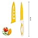Ebaco 10 Piece Colorful Knife Set - 5 Kitchen Knives with 5 Knife Sheath Covers - Chef Knife Sets with Carving Serrated Utility Chef's and Paring Knives - Colored Knife Set with Matching Color Case