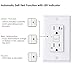 [6 Pack] BESTTEN 15A WR Self-Test GFCI Outlet, Slim Outdoor Weather Resistant GFI, Tamper Resistant Receptacle with LED Indicator & Wall Plate, TR Ground Fault Circuit Interrupter, UL Listed, White