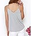 O&W Womens Solid Lace Up Crisscross Front Cami Sleeveless Tank Top Camisole Vest (S, Grey 3)
