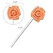 DerBlue 60pcs Artificial Roses Flowers Real Looking Fake Roses Artificial Foam Roses Decoration DIY for Wedding Bouquets Centerpieces,Arrangements Party Home Decorations(Orange)