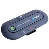J-DEAL® Drive Bluetooth Portable Multipoint Wireless Hands-Free Bluetooth Sun Visor In-Car Speakerphone Car Kit for IPhone, iPad , and Any Bluetooth Smartphone-iPhone, Android,Blackberry