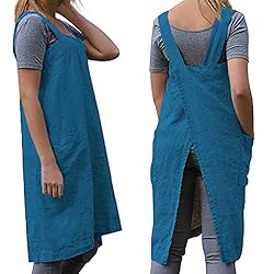Women's Cross Back Pinafore Apron with Large