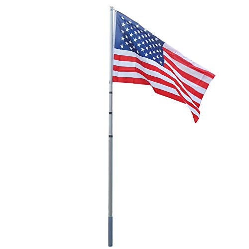 Portable Durable Extendable Aluminum Alloy Material Flagpole Retractable Flagpole Windsock Flag Pole Decoration Tool - Thumbnail 4