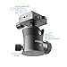 ODWARF R1 39.7lbs CNC Professional Premium Metal Damping Camera Tripod Ball Heads with 1/4 Quick Shoe Plate Includes Tri-Bubble Levels Ballhead for Tripod,Monopod,Slider,DSLR Camera,Camcorder