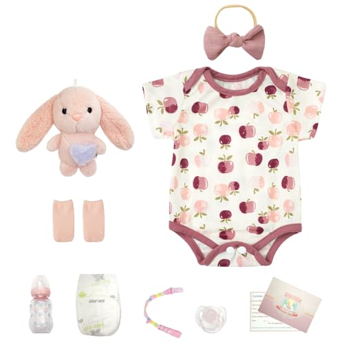 Bebê Reborn Boneca Realista Menina de Silicone Olhos Castanhos Pintado Pode dar Banho (Menina Boneca 48cm)
