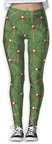Cactus Thorn Womens Full-Length Yoga Leggings Pringing Stylish Sports Tights Medium