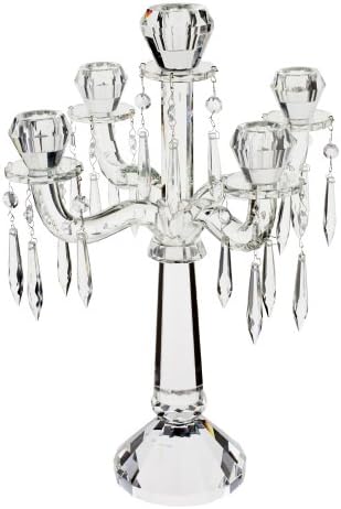 Glas kerzenleuchter 5 armig