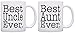 Aunt Uncle Mug Best Aunt and Uncle Ever 2 Pack Mug Coffee Mugs Tea Cups White