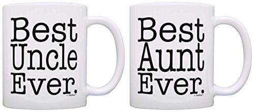 Aunt Uncle Gifts Best Aunt and Uncle Ever 2 Pack Gift Coffee Mugs Tea Cups White - //medicalbooks.filipinodoctors.org