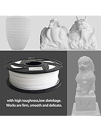Filamento de impresora 3D de nailon, precisión dimensional +   0.002 in, 2.2 lbs de radio, 0.069 in, color blanco