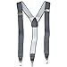 Boxed Joseph Abboud Suspenders, Charcoal Stripe, One Size