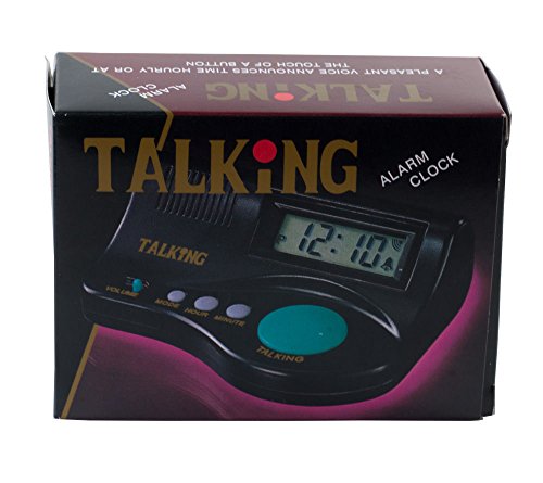 Talking Curve Alarm Clock for Low Vision - Large LCD Display and Clear Female Voice