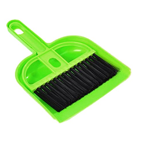 Botrong Mini Desktop Sweep Cleaning Brush Small Broom Dustpan Set (Green) - Thumbnail 3