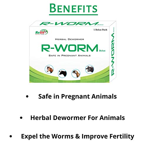 REFIT ANIMAL CARE Veterinary Herbal Dewormer Bolus for Cattle, Cows